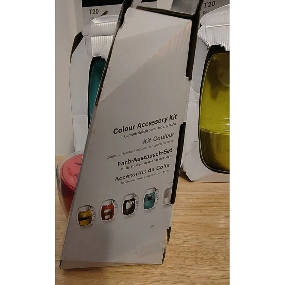3 Bosch Colour Accessory Kit for Bosch Tassimo T20... Teal Blue,Yellow & Red